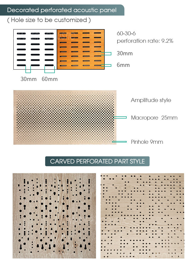 decorated micro holes acoustic panel